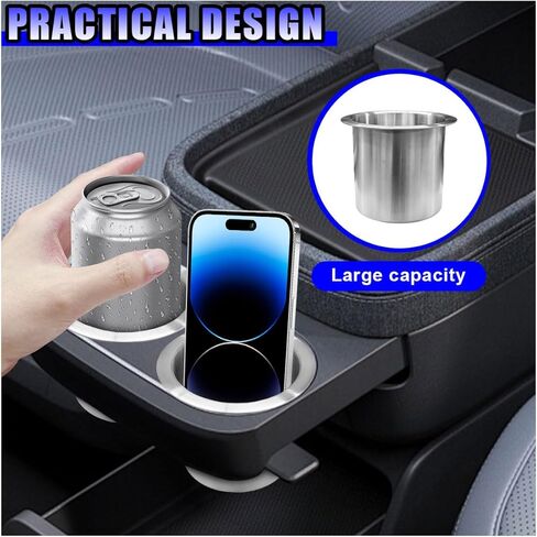 2PCS 3.3 Inch Stainless Steel Drop-in Cup Holder Insert - Silver Drink Holder for Poker Table, Sofa, Car, RV, Boat, Truck, Yacht, Bench, Dining Table & Marine Furniture in Saudi Arabia