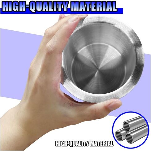 2PCS 3.3 Inch Stainless Steel Drop-in Cup Holder Insert - Silver Drink Holder for Poker Table, Sofa, Car, RV, Boat, Truck, Yacht, Bench, Dining Table & Marine Furniture in Saudi Arabia