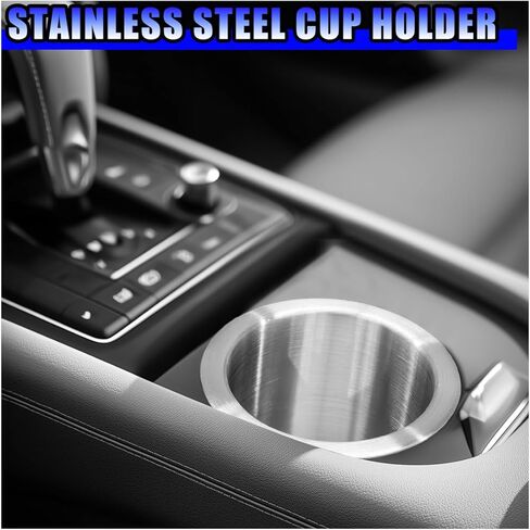 2PCS 3.3 Inch Stainless Steel Drop-in Cup Holder Insert - Silver Drink Holder for Poker Table, Sofa, Car, RV, Boat, Truck, Yacht, Bench, Dining Table & Marine Furniture in Saudi Arabia