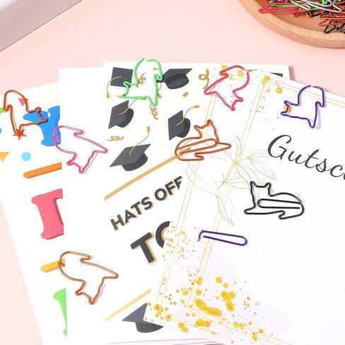100PCS Cute Cat Paper Clips, Fun Shaped Paper Clips Office Supplies, Cat Paperclips Bookmarks Planner Clips Assorted Colors Fun Office Supplies Gifts for Women Men Coworkers Gifts in Saudi Arabia