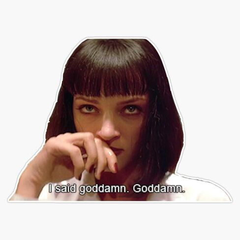 MAGNET Pulp Fiction - Mia Wallace Face Vinyl Waterproof Magnetic Sticker Vinyl Waterproof Magnet Decal Car 5" in Saudi Arabia