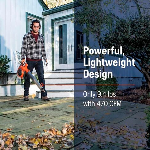 Husqvarna 125B Gas Leaf Blower, 28-cc 1.1-HP 2-Cycle Handheld Leaf Blower, 470-CFM, 170-MPH, 12.5-N Powerful Clearing Performance and Ergonomic Design, Gifts for dad in Saudi Arabia