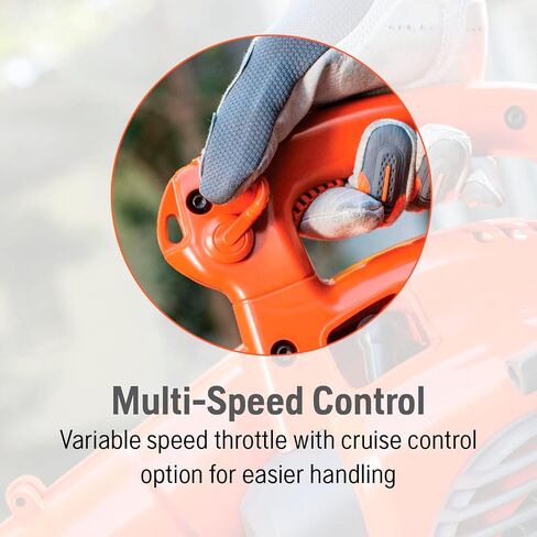 Husqvarna 125B Gas Leaf Blower, 28-cc 1.1-HP 2-Cycle Handheld Leaf Blower, 470-CFM, 170-MPH, 12.5-N Powerful Clearing Performance and Ergonomic Design, Gifts for dad in Saudi Arabia