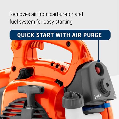 Husqvarna 125B Gas Leaf Blower, 28-cc 1.1-HP 2-Cycle Handheld Leaf Blower, 470-CFM, 170-MPH, 12.5-N Powerful Clearing Performance and Ergonomic Design, Gifts for dad in Saudi Arabia