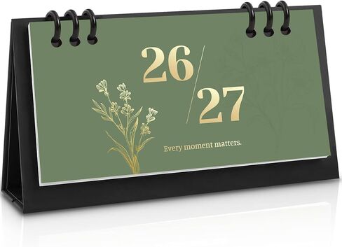 Small Desk Calendar 2024-2025, Desktop Calendar 18 Months - Runs From Sep 2024 Until Dec. 2025, Mini Standing Flip Calendar for Home, School and Office Supplies, 6.8" x 3.7" in Kuwait
