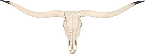 31" Bull Skull Wall Decor - Longhorn Wall Decor for Western, Rustic Home & Farmhouse - Cow Skull Decor, Bull Horns Decor & Animal Head Wall Accent - Ideal for Living Room, Office, Cabin Spaces in Saudi Arabia