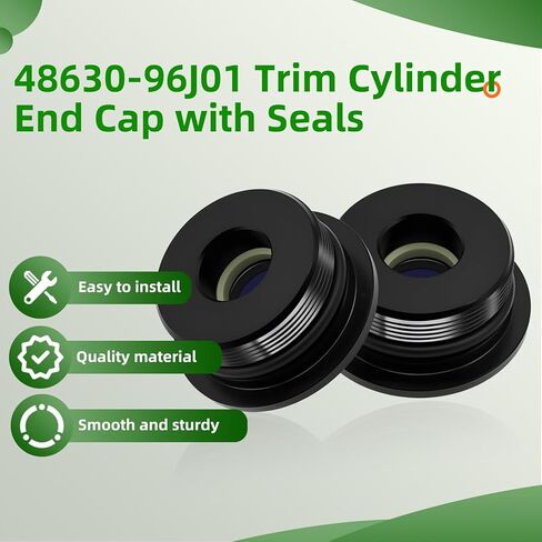 48630-96J04 2 PCS Trim Cylinder End Cap With Seals Compatible with 4Cyl 6Cyl 4 Stroke 115-300 HP Outboards in Saudi Arabia