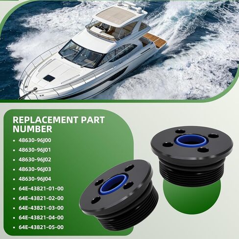 48630-96J04 2 PCS Trim Cylinder End Cap With Seals Compatible with 4Cyl 6Cyl 4 Stroke 115-300 HP Outboards in Saudi Arabia