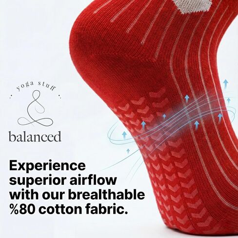 Non Slip Pilates Socks for Women – Crew Grip Socks for Yoga, Barre & Studio Workouts in Saudi Arabia