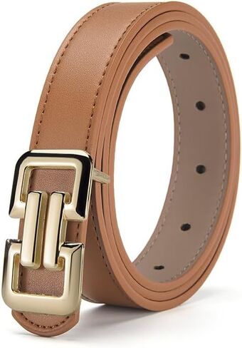 Women's Fashion Thin Belt Alloy Plate Buckle Multi-Color Versatile Waistband, Stylish Belts for Dresses Trousers Jeans in Saudi Arabia