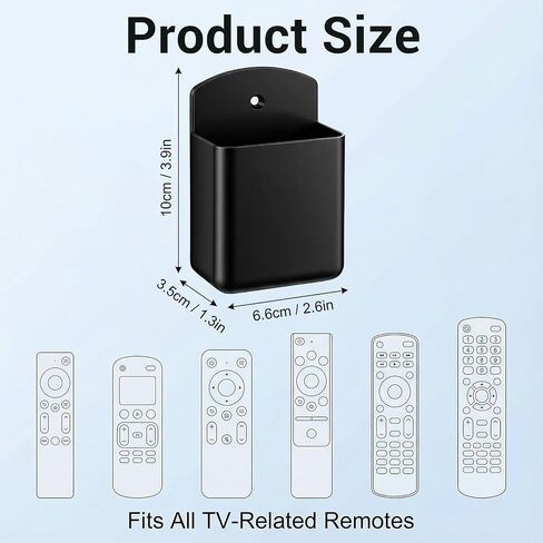 12 Pcs Remote Control Holder Wall Mount, TV Remote Controller Holder Self Adhesive Marker Holders Wall Mount Pen Holders Storage Organizer for Home Office (Black) in Saudi Arabia
