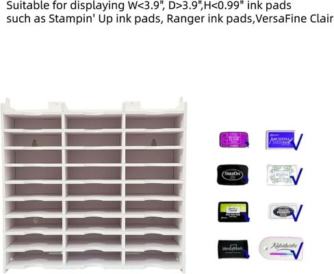 Ink Pad Holder - Stamping Pad Organizer Design for Stampin Up Wall Mount Painting Tray Rack for Crafts-Supply - 36 Slots in Saudi Arabia