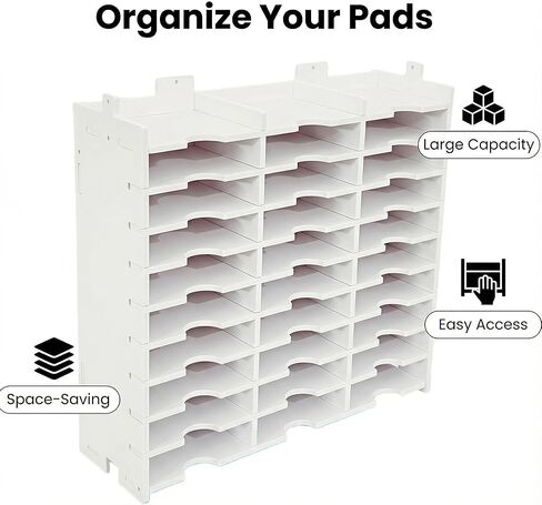 Ink Pad Holder - Stamping Pad Organizer Design for Stampin Up Wall Mount Painting Tray Rack for Crafts-Supply - 36 Slots in Saudi Arabia