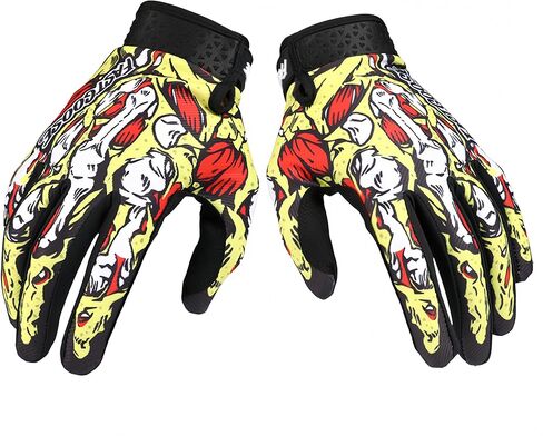 Ghost-Eye Graffiti Full Finger Breathable Motorcycle Glove Motocross Motorbike & ATV Off Road Racing Sports Cycling Gloves for Men & Women in Saudi Arabia