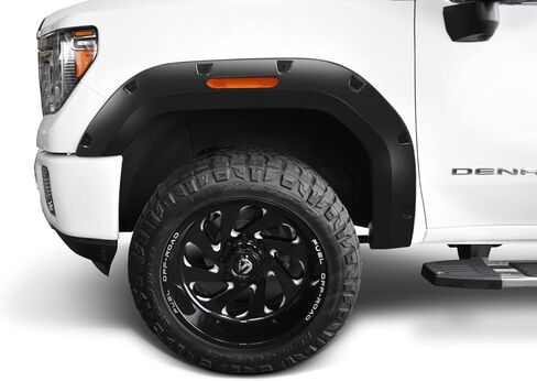 Bushwacker - Pocket/Rivet Style, Front Fender Flares | Fits 2019-2025 Chevrolet Silverado 1500, 2022 Silverado 1500 LTD (Excludes ZR2), Black | 2-Pcs. 40173-02 in Saudi Arabia