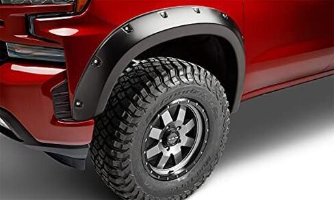 Bushwacker - Pocket/Rivet Style, Front Fender Flares | Fits 2019-2025 Chevrolet Silverado 1500, 2022 Silverado 1500 LTD (Excludes ZR2), Black | 2-Pcs. 40173-02 in Saudi Arabia
