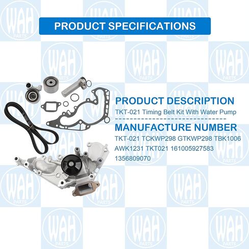 TKT-021 Timing Belt Kit With Water Pump Compatible With 1998-2009 Lexus GS430 GX470 LS400 LS430 LX470 SC400 SC430 Toyota 4Runner Land Cruiser Sequoia Tundra in Kuwait