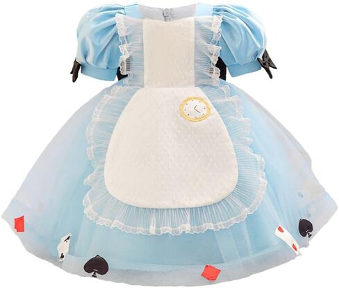Princess Alice Costume for Girls Halloween Christmas Cosplay Dress Up Birthday Theme Party Outfit for 6 Months-3T in Saudi Arabia
