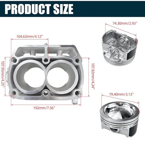 ‌80mm Bore Cylinder Piston Ring Gasket Top End Rebuild Kit - Compatible with Polaris Sportsman 800 Ranger 800 RZR 4 800 RZR Crew 800 RZR S 800 (2005-2017) in Saudi Arabia