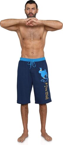 Disney Mens Aladdin Genie Lounge Shorts (Medium) Blue in Saudi Arabia
