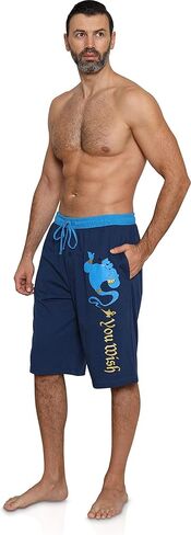 Disney Mens Aladdin Genie Lounge Shorts (Medium) Blue in Saudi Arabia