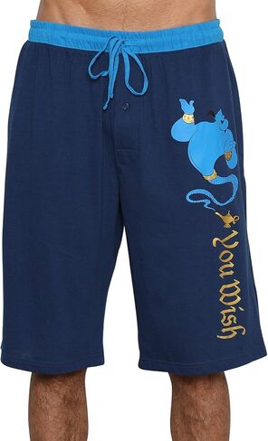 Disney Mens Aladdin Genie Lounge Shorts (Medium) Blue in Saudi Arabia