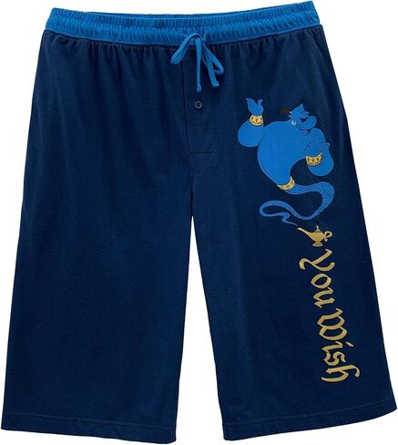 Disney Mens Aladdin Genie Lounge Shorts (Medium) Blue in Saudi Arabia