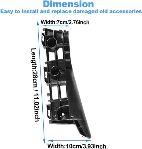 Front Left Right Bumper Bracket, Front Bumper Side Support, for Toyota Prius 2010-2015, Bumper Bracket Retainer Spacer No.52115-47041, 52116-47040, 1 Pair in Saudi Arabia
