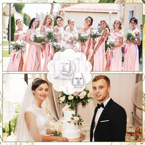 2 Pcs Ring Bearer Baseball Gift Will You Be Our Ring Bearer Proposal Gifts Baseball with Display Case Wedding Request Present for Wedding Day Party Favor in Saudi Arabia