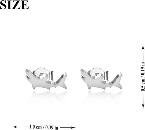 OKEYCH Shark Lover Gift Shark Themed Earrings Love Shark Species Jewelry Marine Biology Merch in Saudi Arabia