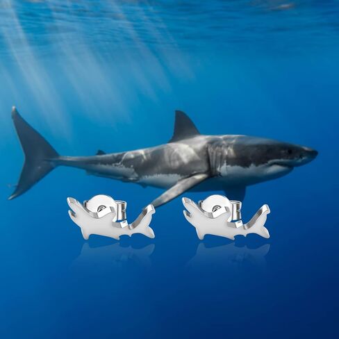 OKEYCH Shark Lover Gift Shark Themed Earrings Love Shark Species Jewelry Marine Biology Merch in Saudi Arabia