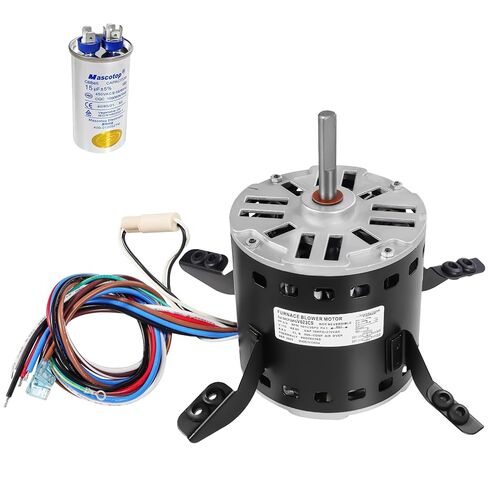 محرك مروحة منفاخ بديل 5KCP39PGV623CS 3/4HP 1075 دورة في الدقيقة 115 فولت 9.5 أمبير، متوافق مع فرن كاريير براينت باين ومحرك GE Genteq in Kuwait