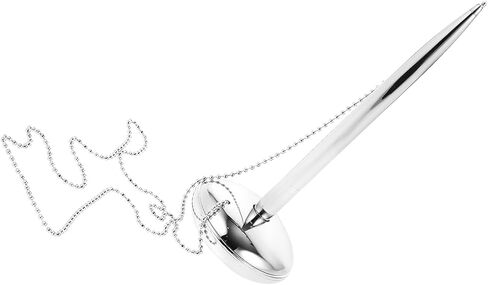 Business Signature Pen Counter Ballpoint Pen Silver Metal Table Multi-function Office Stationery for Bank and Business Use in Saudi Arabia
