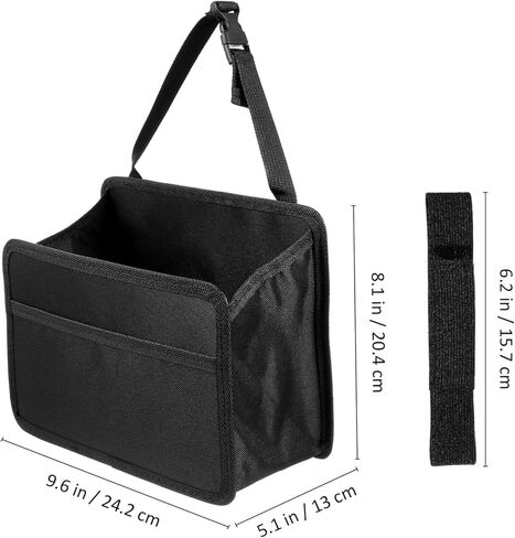 iplusmile Car Storage Hanging Bag Collapsible Trash Bin Foldable Garbage can Organizer for Backseat with Multiple Pockets 5.3X6.7X5.3 Inches Car Bag Organizer for Travel and Daily Use in Saudi Arabia