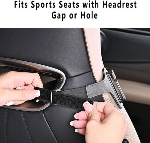 أداة ضبط وحامل حزام الأمان للبالغين، مشبك حزام مقعد السيارة لسهولة الوصول إليه، مقبض دليل حزام الأمان، يناسب المقاعد الرياضية مع فجوة أو فتحة مسند الرأس in Kuwait