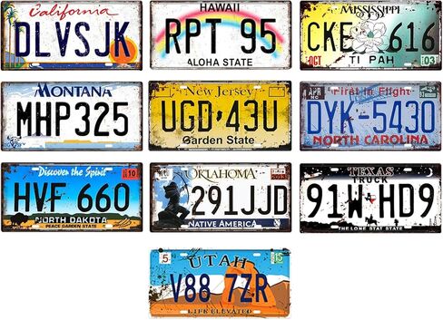 Front License Plate Cover for car American Retro Decorative License Plate Suitable for Rooms,Bars,garages,etc.,for Background Wall Decoration.30PC in Saudi Arabia