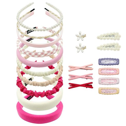 11 Pcs headbands set for women,Non Slip Floral Padded Headbands Cute Fashion Wide Hair Bands Birthday Gift Hair Accessories (white) in Saudi Arabia