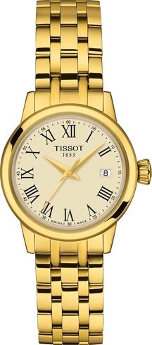 Tissot Classic Dream 28mm, Swiss Quartz Watch for Women, Stainless Steel Case with Gold PVD Coating, Champagne Dial, T1292103326300 in Saudi Arabia