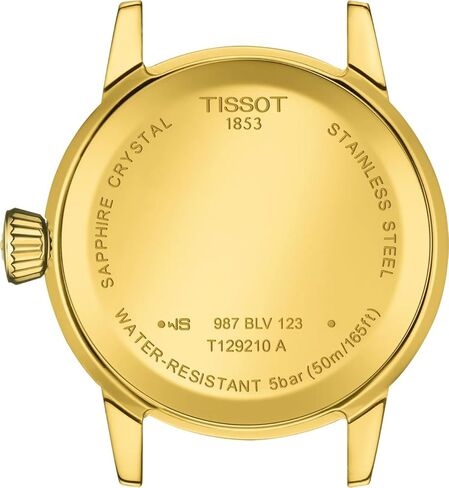 Tissot Classic Dream 28mm, Swiss Quartz Watch for Women, Stainless Steel Case with Gold PVD Coating, Champagne Dial, T1292103326300 in Saudi Arabia