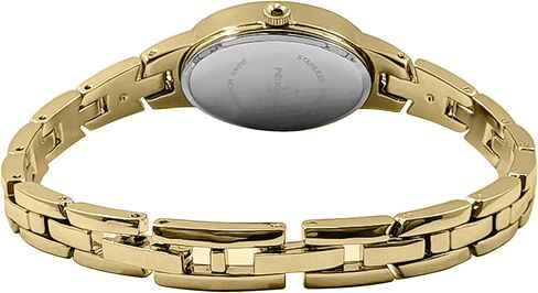 Peugeot Womens 30mm x 20mm Oval Watch with Sun-Moon Phase Roman Numeral Dial and Metal Link Bracelet (Gold-Black) in Saudi Arabia