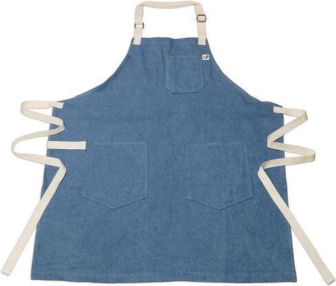 Yoshihiro Heavy-Duty Denim Chef Apron with Pockets and Towel Loop Professional Kitchen and Grill Workwear in Saudi Arabia