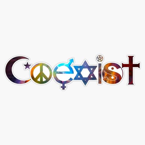 ملصق مغناطيسي من الفينيل Coexist Space 2 من MAGNET Coexist Space 5 بوصة in Saudi Arabia