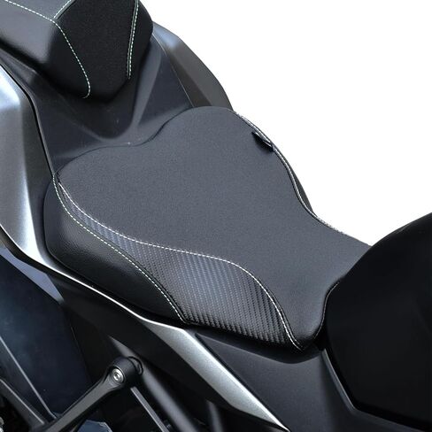 Motorcycle Rider Passenger Comfort Seat Fit for Ninja ZX-4R ZX-4RR 2023 2024 2025 2026, Front Rear Leather Saddle Solo Back Cushion Pillion Pad Kit, Black Honeycomb in Saudi Arabia