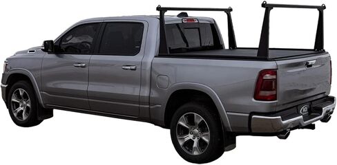 ADARAC 2019-2024 Compatible with Chevrolet Silverado Compatible with GMC Sierra 1500 5' 8" Matte Black Aluminum Pro Series Truck Bed Racks F2020092 in Saudi Arabia