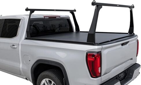 ADARAC 2019-2024 Compatible with Chevrolet Silverado Compatible with GMC Sierra 1500 5' 8" Matte Black Aluminum Pro Series Truck Bed Racks F2020092 in Saudi Arabia