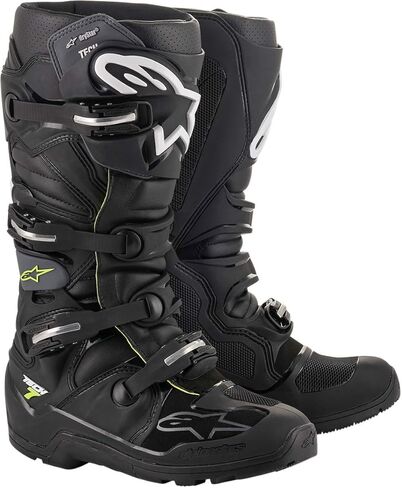 Alpinestars Tech 7 Enduro Boots Black/Dark Brown Sz 10 (2012114-1089-10) in Saudi Arabia