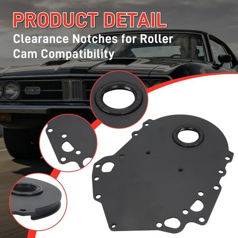 AUTOVIC Zinc Steel Timing Cover with Seal for Ford 302 351C Cleveland F150 F250 F350 Black in Saudi Arabia
