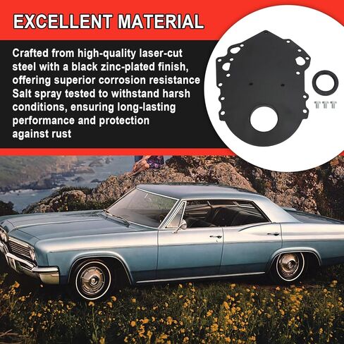 AUTOVIC Zinc Steel Timing Cover with Seal for Ford 302 351C Cleveland F150 F250 F350 Black in Saudi Arabia