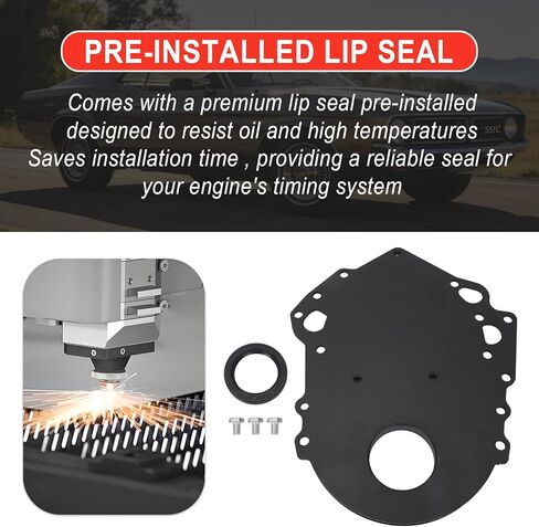 AUTOVIC Zinc Steel Timing Cover with Seal for Ford 302 351C Cleveland F150 F250 F350 Black in Saudi Arabia