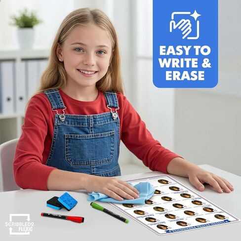 Scribbledo Dry Erase President Practice Sheets 11x14 Learning Boards Portraits & Numbered Outline Reusable U.S. Presidents Chart for Kids Classroom History Teaching Aid Homeschool Activity 10 Pack in Saudi Arabia